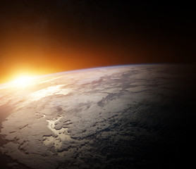 Planet Earth in space 3D rendering elements of this image furnished by NASA