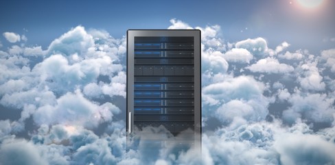 Composite image of server tower