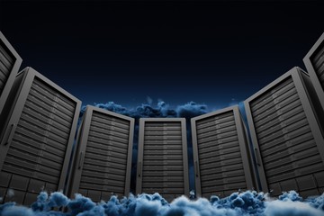 Composite image of server room