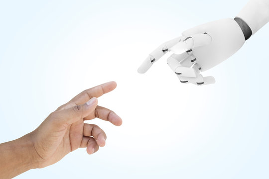 Human reaching for robot's hand - Artificial Intelligence