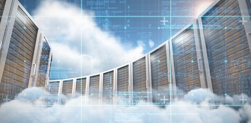 Composite image of blue data