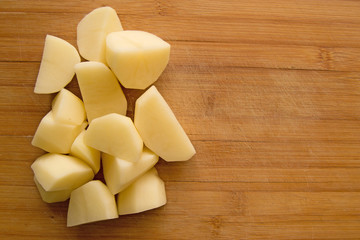 Raw Chooped Potatoes