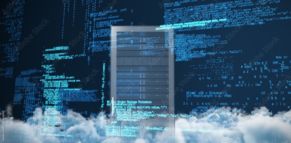 Canvas Prints composite image of blue codes