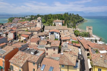 Fototapeta na wymiar Town of Sirmione, Lago di Garda region, Italy, May 2017