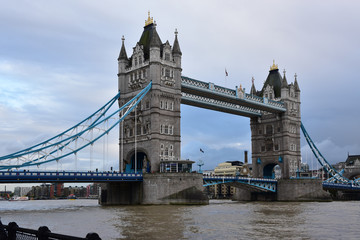 Fototapeta na wymiar A view to Tower Bridge and River Thames in London