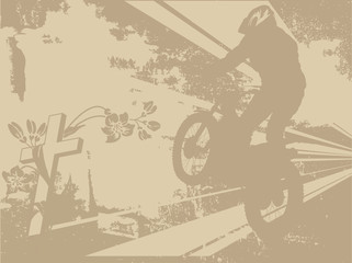 Naklejka premium Motobiker