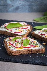 Delicious vegetarian sandwiches