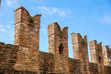 Detail of an old fortified wall of the medieval Castle © steuccio79