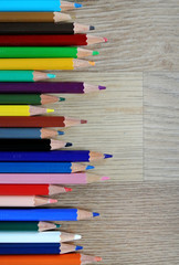 colored pencils composition