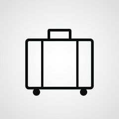 Luggage or baggage vector icon