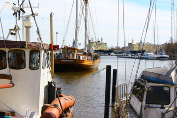 Blick in den Hafen von Helsinki