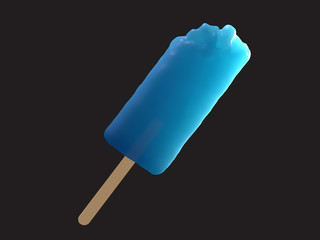 Melted ice lolly