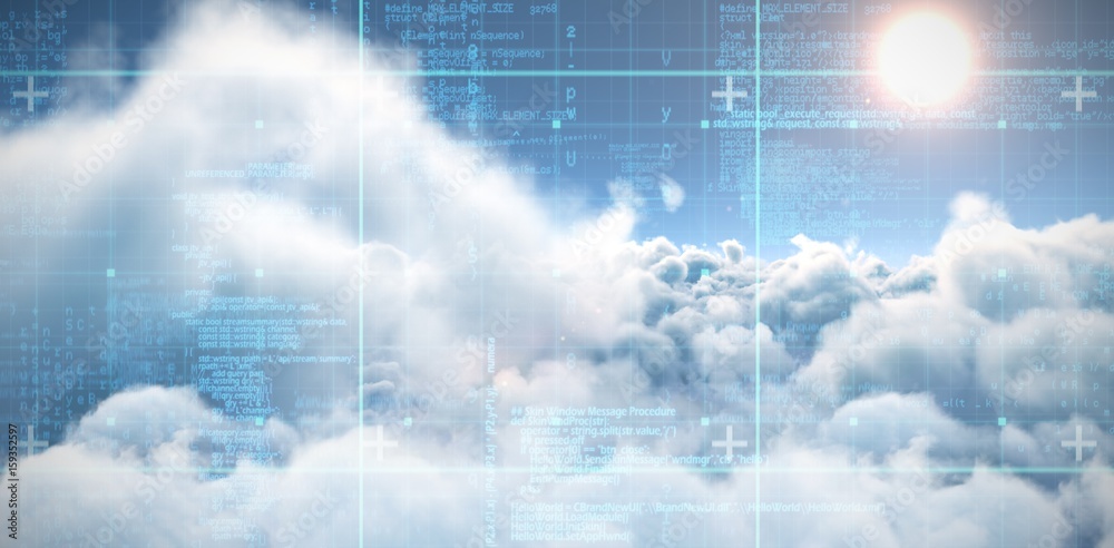 Canvas Prints composite image of blue data