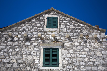 Fototapeta na wymiar Typical dalmatian house in Primosten, Croatia