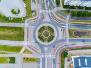 The road junction, top view