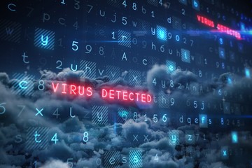 Composite image of virus background