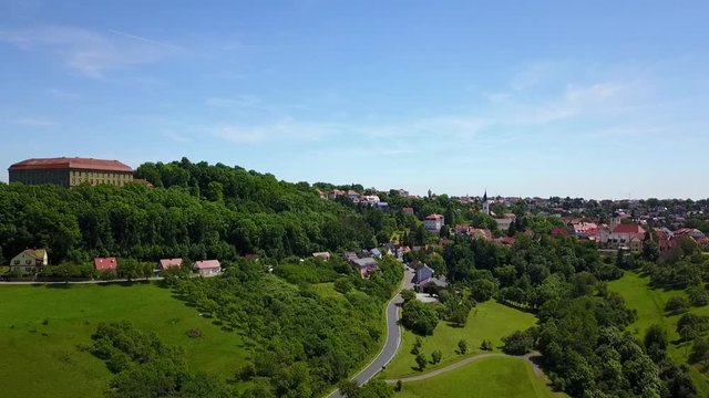 Flug vor Schillingsf&uuml;rst an der Romantischen Stra&szlig;e, Mittelfranken