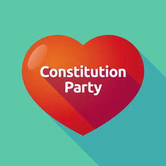 Long shadow heart with  the text Constitution Party