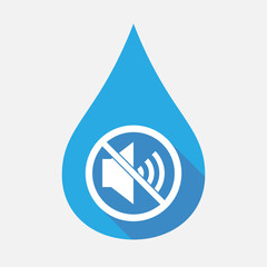 Isolated water drop with  a speaker  in a not allowed signal