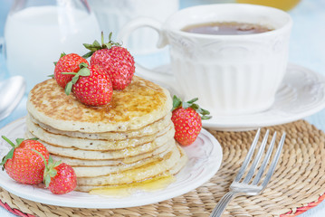 Pancakes with honey