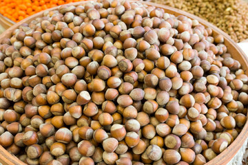 Hazelnuts, background