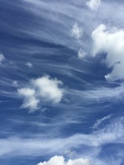 Fototapeta premium Beautiful Summer Clouds and Blue Sky