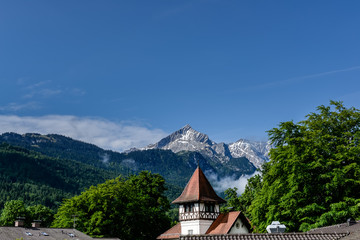 Fototapeta na wymiar Alpenpanorama in Bayern 
