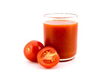 A glass of tomato juice