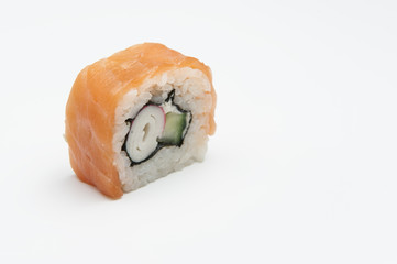 Sushi roll, isolated on white
