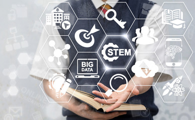 STEM Education Concept. Science Technology Engineering Math Learning and Training School...