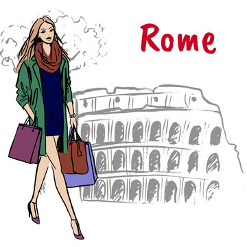 woman in Rome