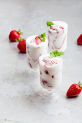 Homemade strawberry ice cream