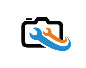 Camera Service Logo Template Design Vector, Emblem, Design Concept, Creative Symbol, Icon