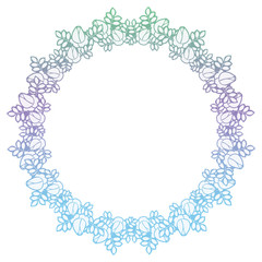 Beautiful gradient frame. Color silhouette frame for advertisements, wedding and other invitations or greeting cards. Raster clip art.