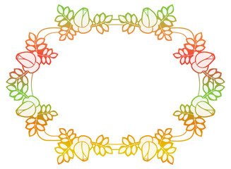 Beautiful gradient frame. Color silhouette frame for advertisements, wedding and other invitations or greeting cards. Raster clip art.