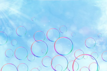 bubbles in sky background