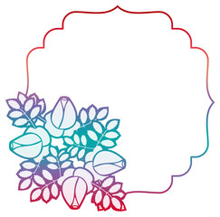 Beautiful gradient frame. Color silhouette frame for advertisements, wedding and other invitations or greeting cards. Raster clip art.