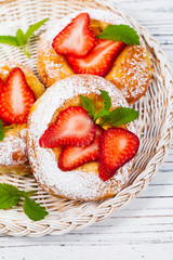 Strawberry Cream Cheese Pastries. Selective focus.