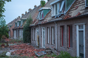 Demolition of a residential area