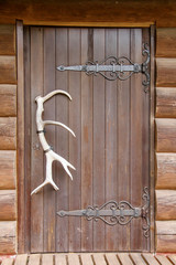 wooden doors antler