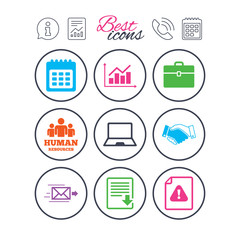 Office, documents and business icons.