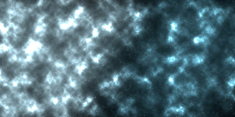  Landscape of the cosmic cloud in the style of abstraction