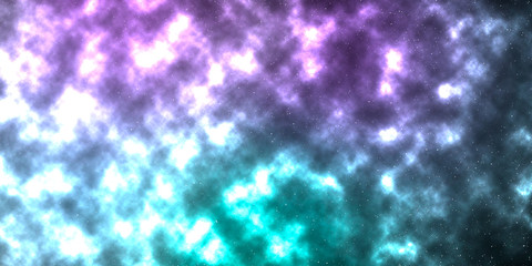 Fototapeta na wymiar Landscape of the cosmic cloud in the style of abstraction