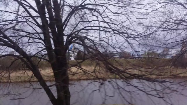 The ancient russian city of Suzdal in the cloudy weather in the evening. Created in 1024 
