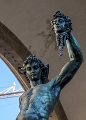 Statua del Perseo con la testa della Medusa, particolare