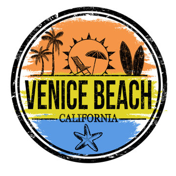 Venice Beach Sign Or Stamp