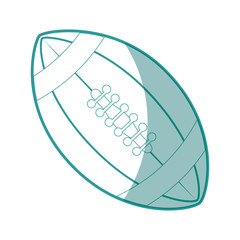 american football ball icon over white background vector illustration