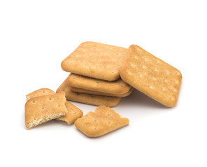 Cookies salted on a white background