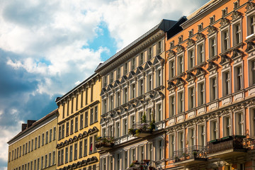 Fototapeta premium expensive townhouses at berlin, germany