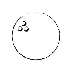 bowling ball  icon over white background vector illustration